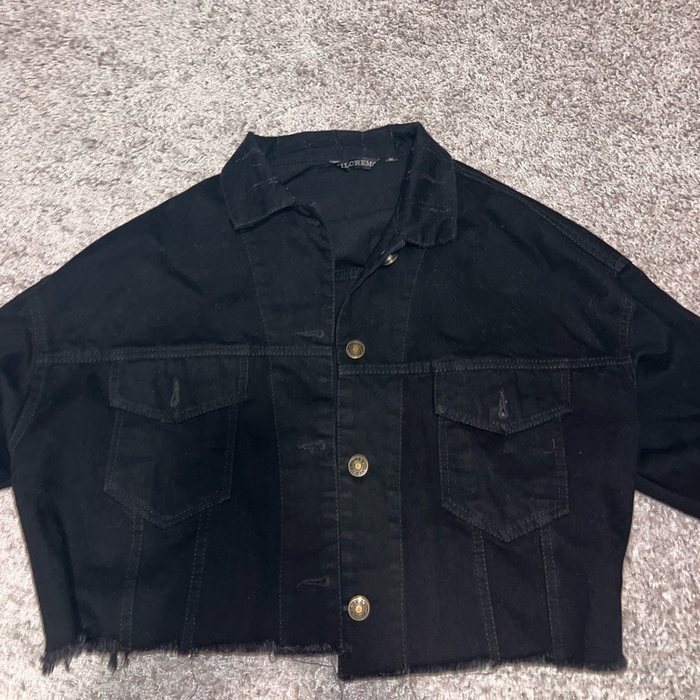 Jean jacket black long sleeve